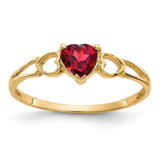 14k Garnet Birthstone Ring
