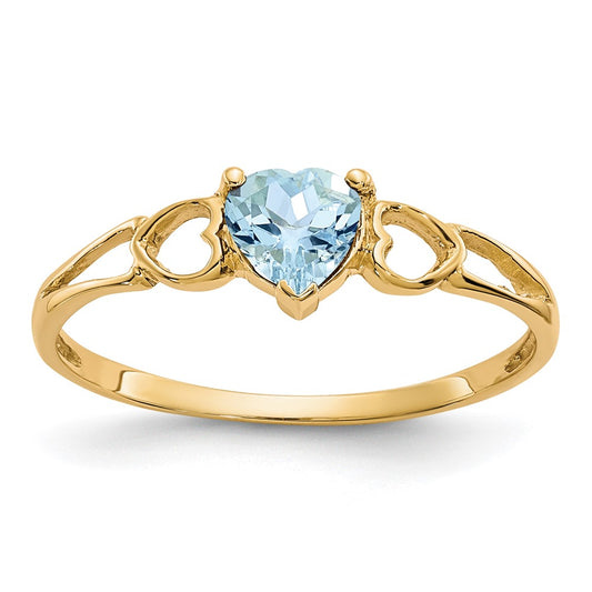 14k Aquamarine Birthstone Ring