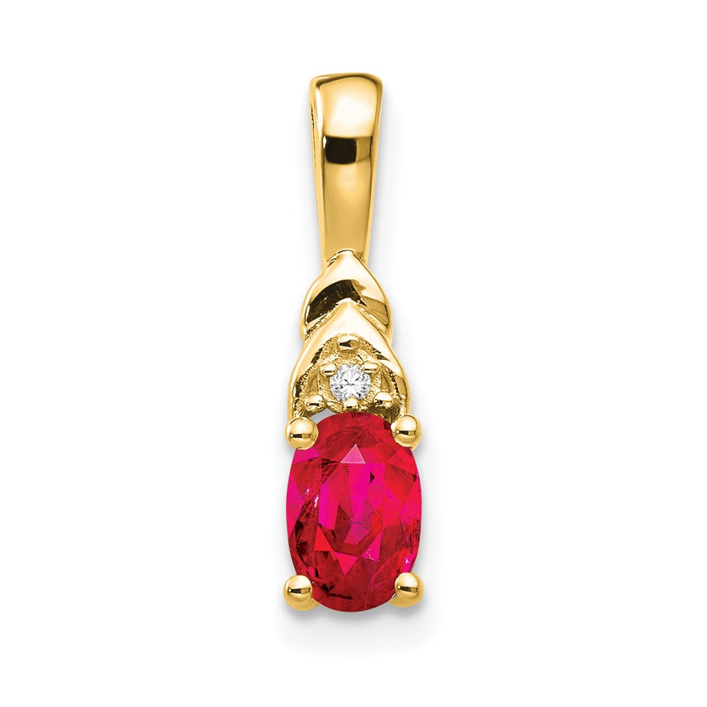 14k Ruby and Diamond Pendant