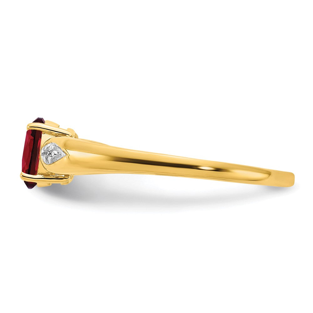 14k Garnet and Diamond Ring