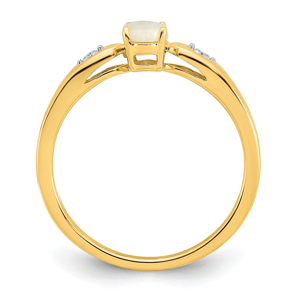 14k Opal and Diamond Ring
