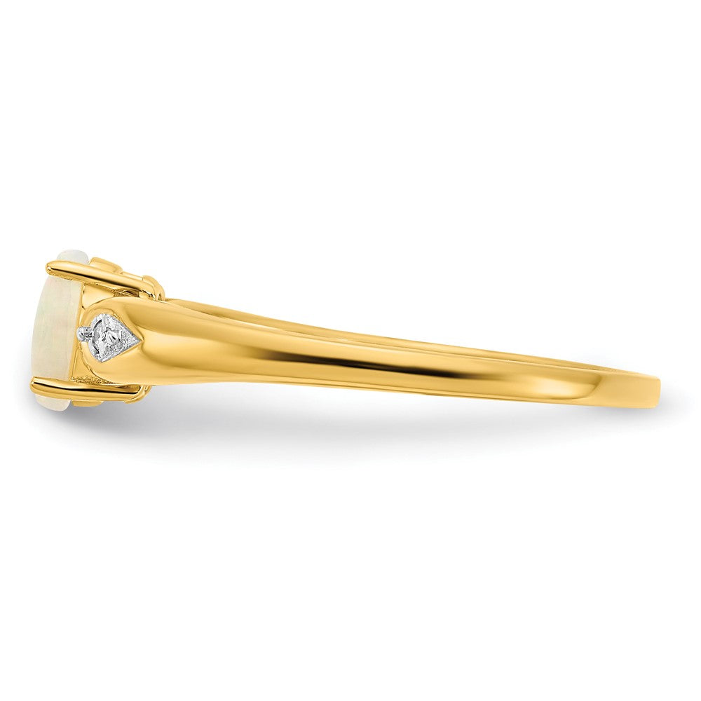 14k Opal and Diamond Ring