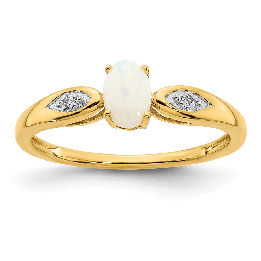 14k Opal and Diamond Ring
