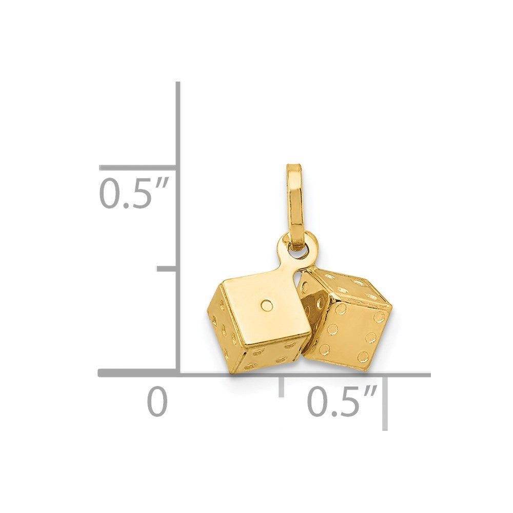 14k  3D Dice Charm