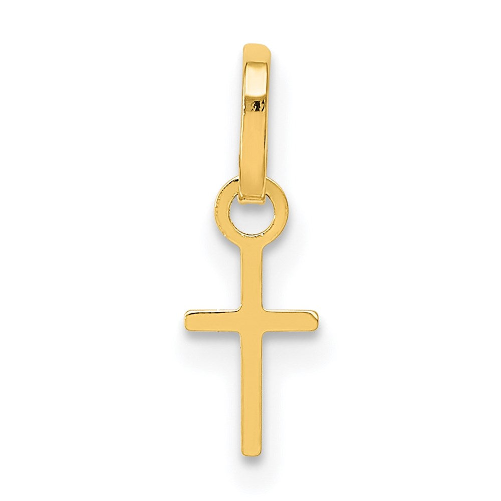 14k Yellow Gold Tiny Cross Charm