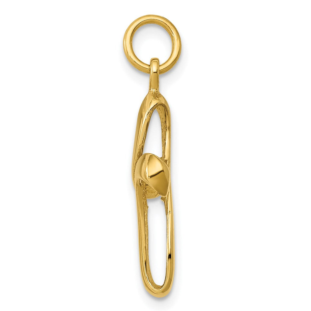 14k Polished Cross Charm