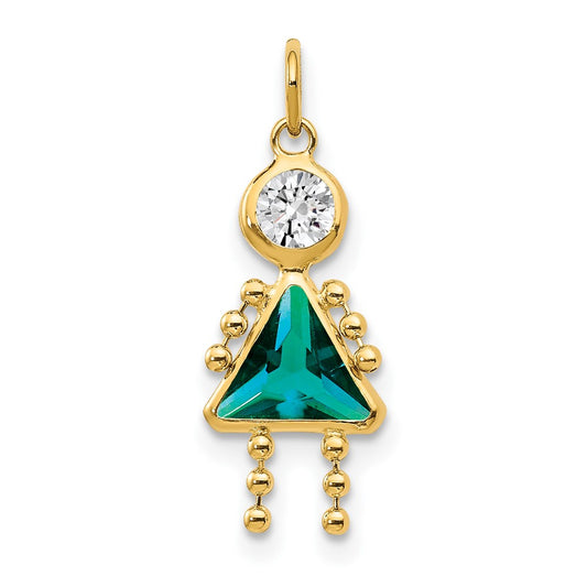 14k December Girl Birthstone Charm