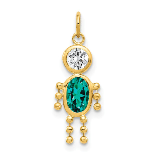 14k December Boy Birthstone Charm