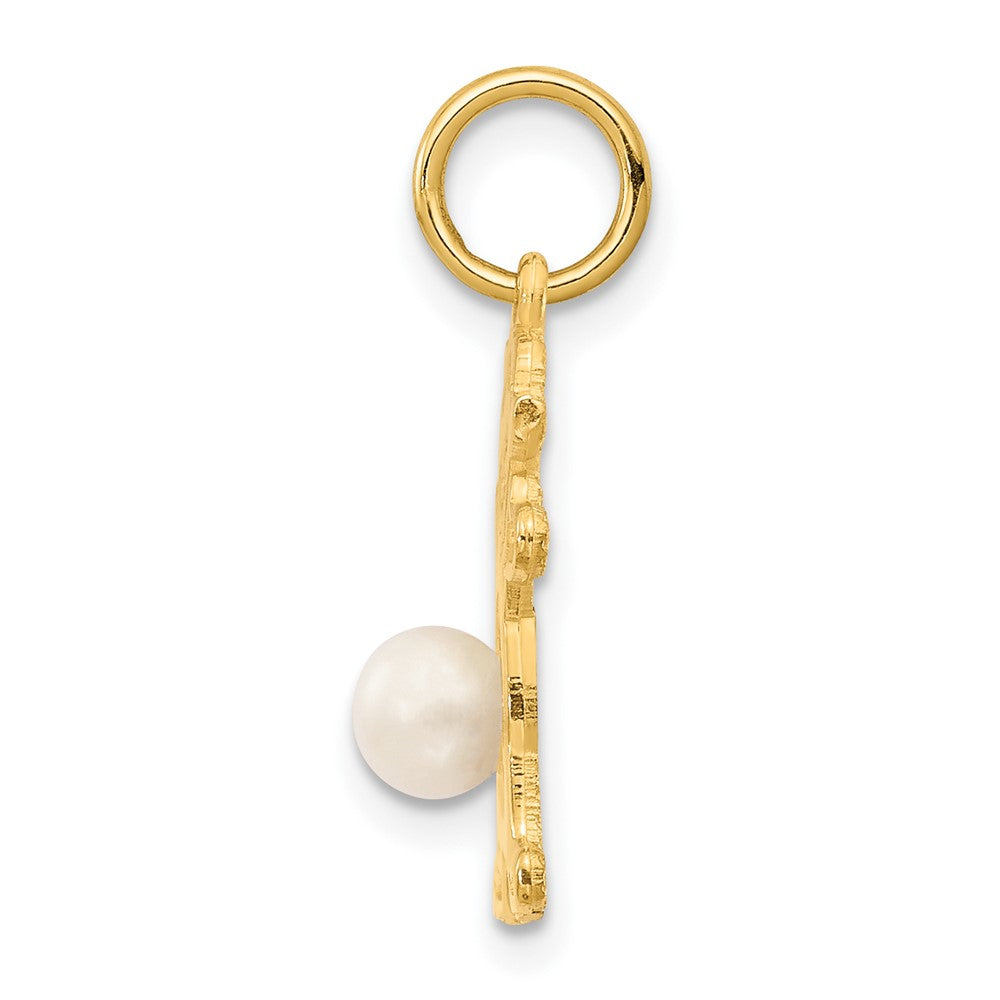 14K Girl 4mm FW Cultured Pearl-June