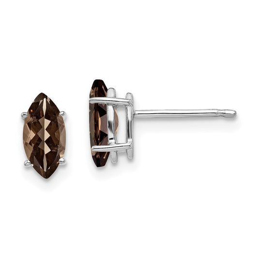 14kw 8x4mm Marquise Smoky Quartz Earring