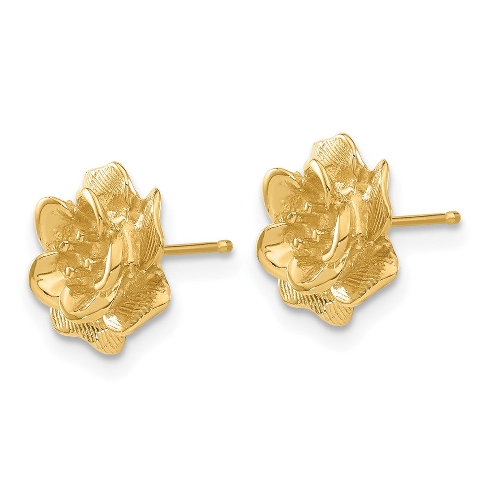 14k Yellow Gold Fancy Diamond Flower Earring Mountings