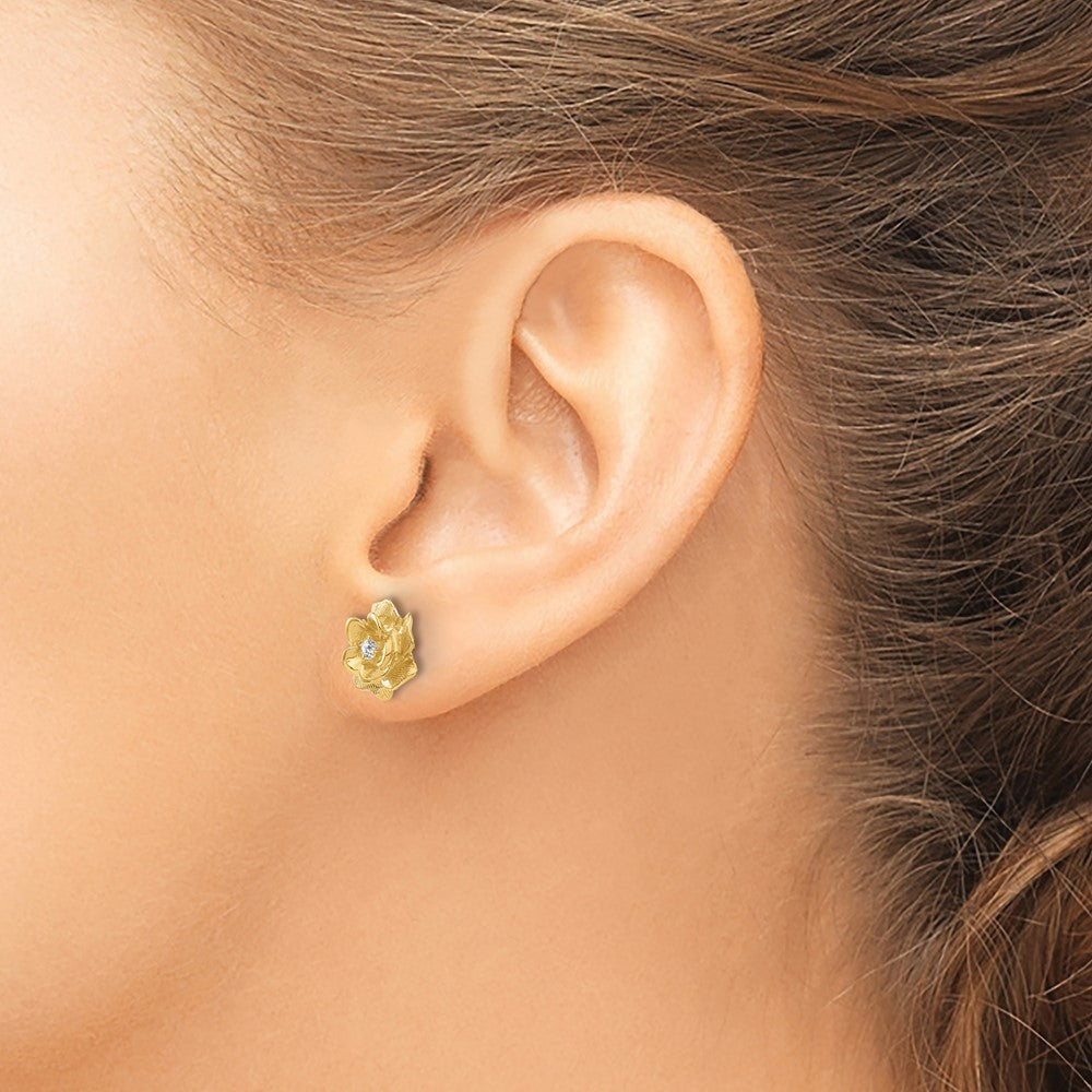 14k Gold VS Diamond Post Earrings