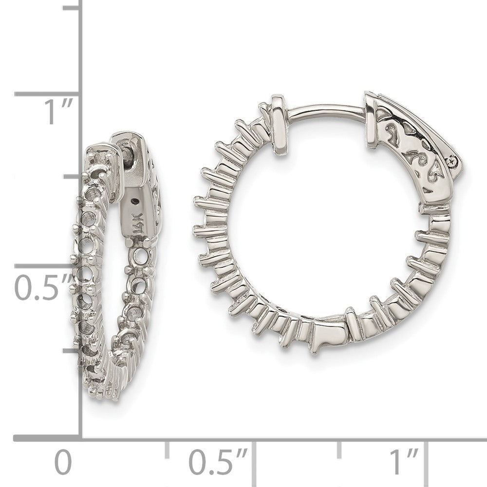 14k Yellow Gold Round Hoop w/Safety Clasp Earring Mountings
