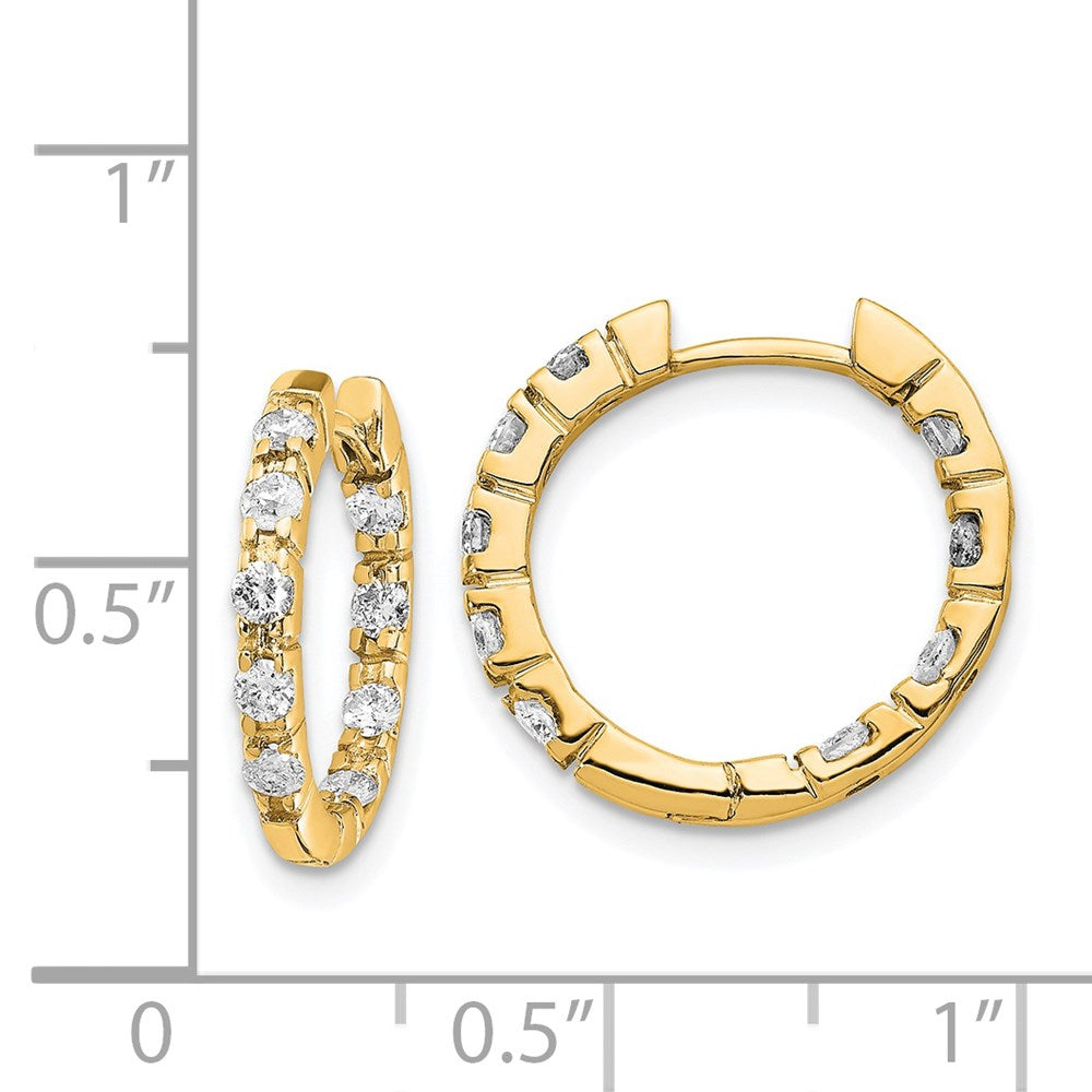 14k VS Diamond Hinged Hoop Earrings