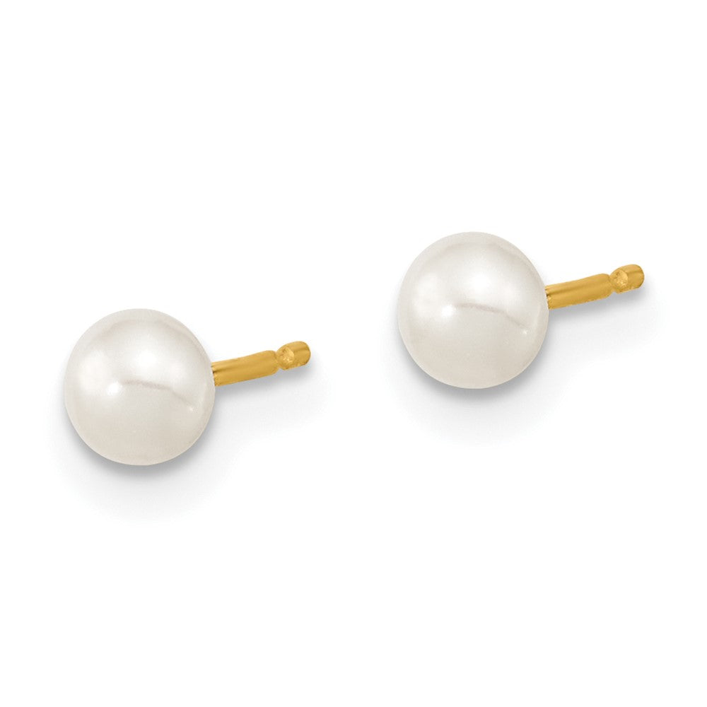 14k 3-4mm White Freshwater Cultured Pearl 14 inch Necklace, 5 inch Bracelet and Post Earrings Set