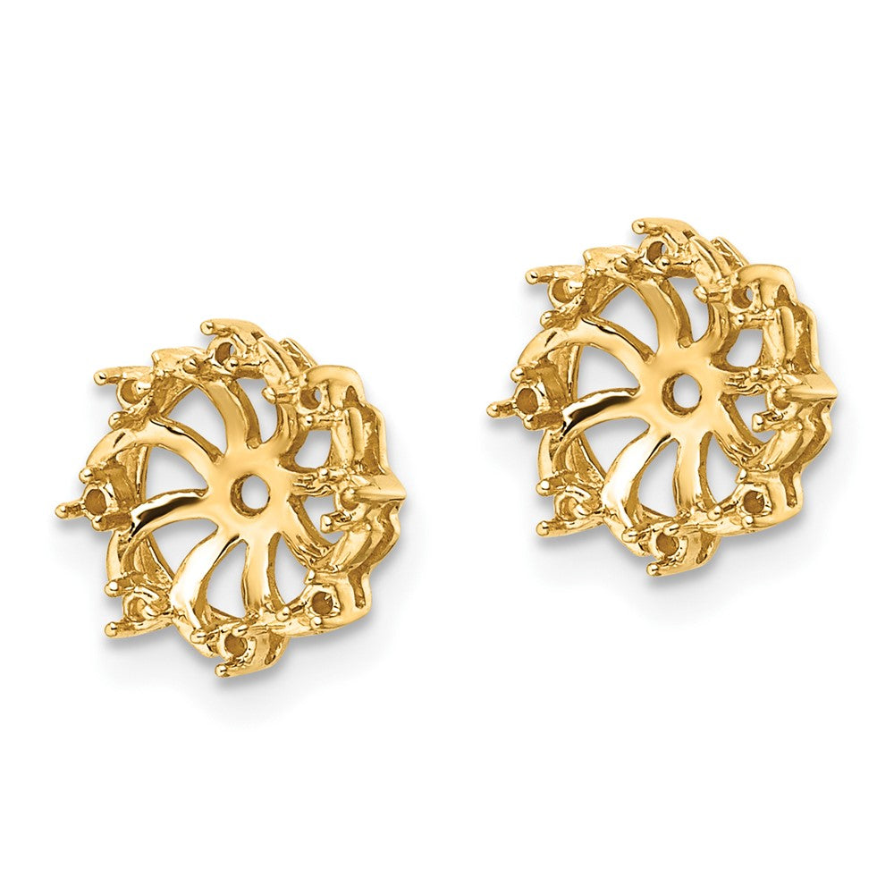 14k Yellow Gold Diamond Earring Jackets Mountings