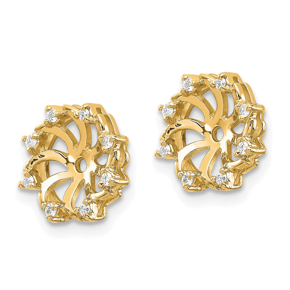 14k A Diamond Earring Jacket
