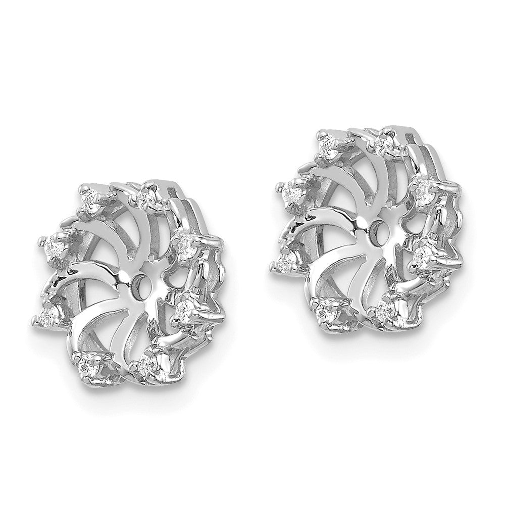 14k White Gold VS Diamond Earring Jacket