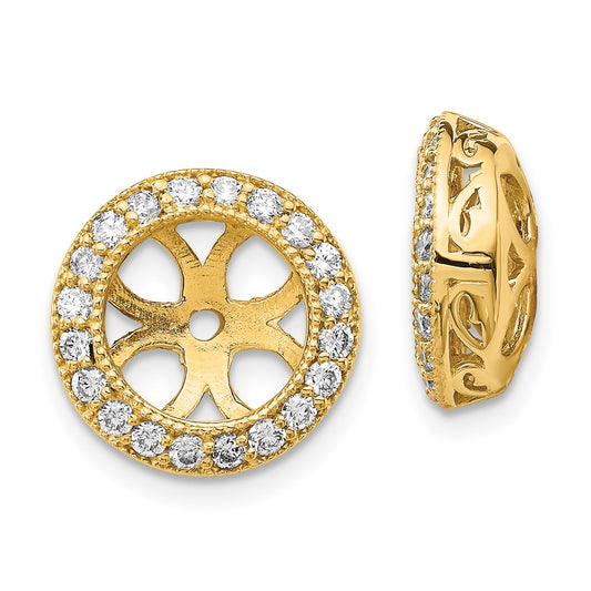 14k A Diamond Earring Jacket