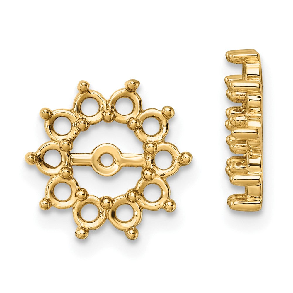 14K Yellow Gold Fancy Diamond Earring Jacket Mountings