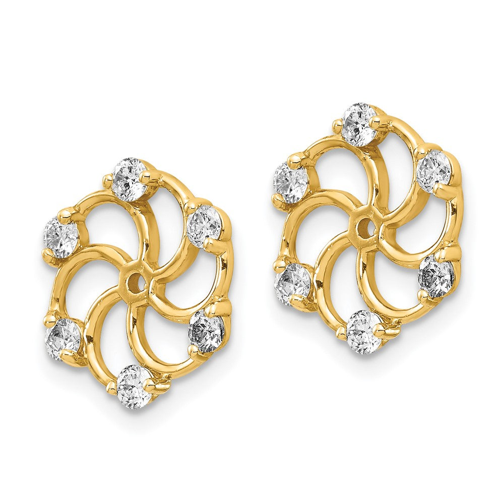 14k AAA Diamond Earring Jacket