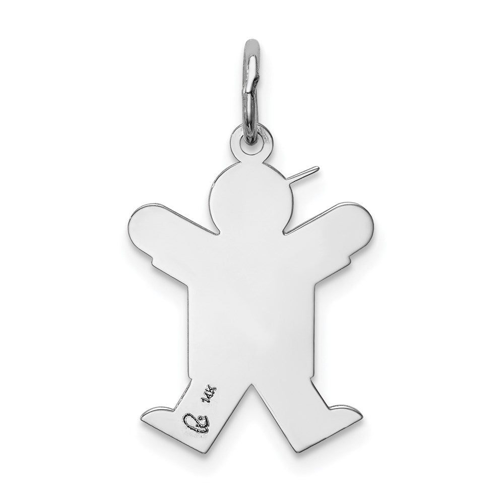 14k White Gold Charm