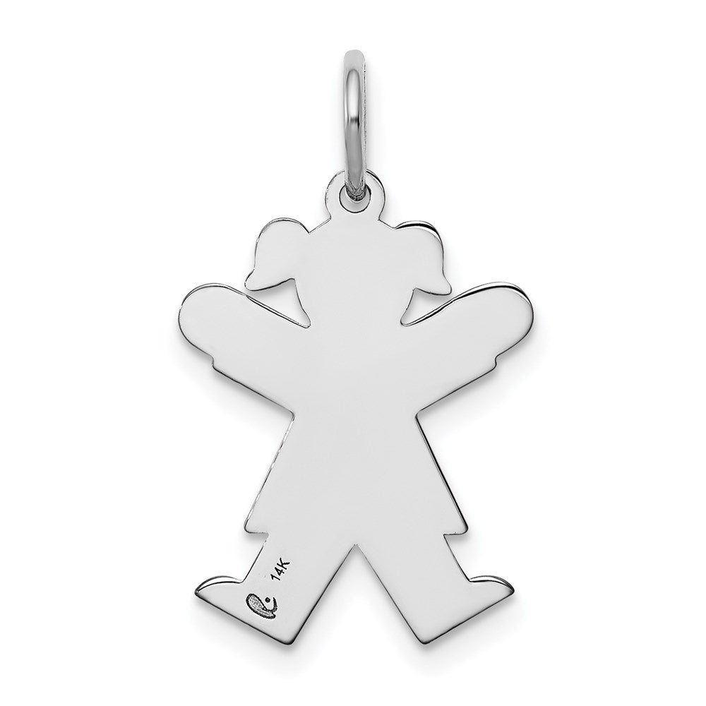 14k White Gold Charm