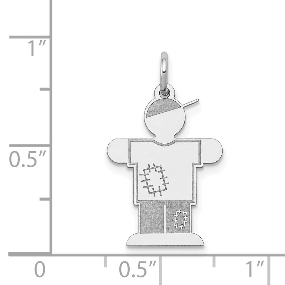 14k White Gold Charm
