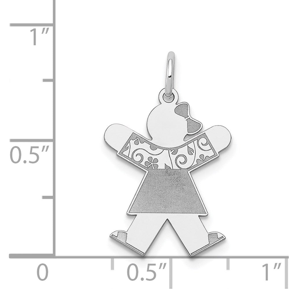 14k White Gold Charm