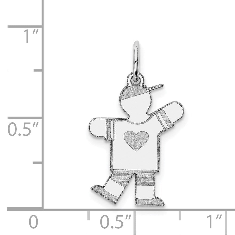 14k White Gold Charm