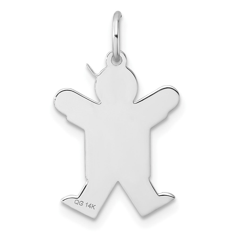 14k White Gold Charm