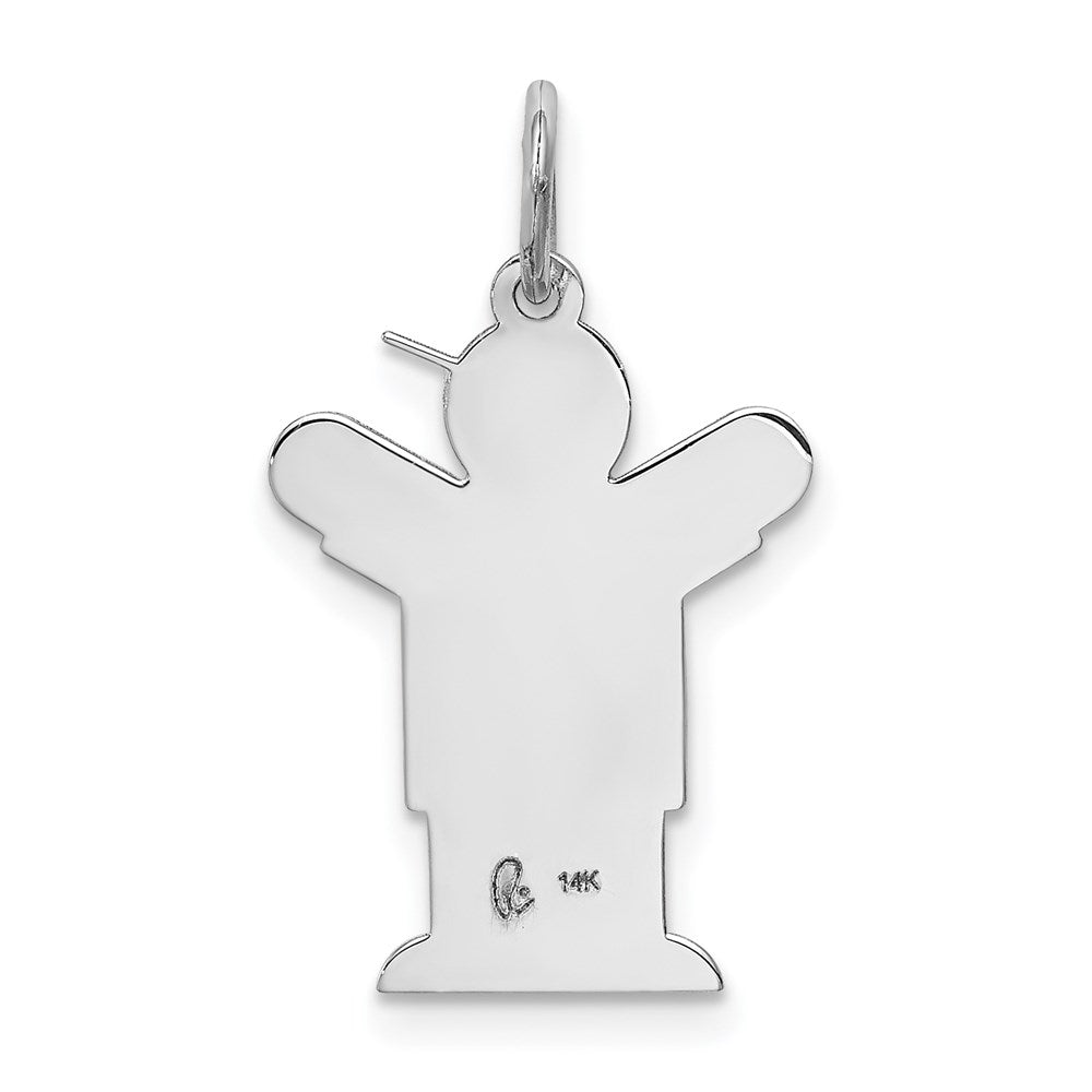 14k White Gold Charm