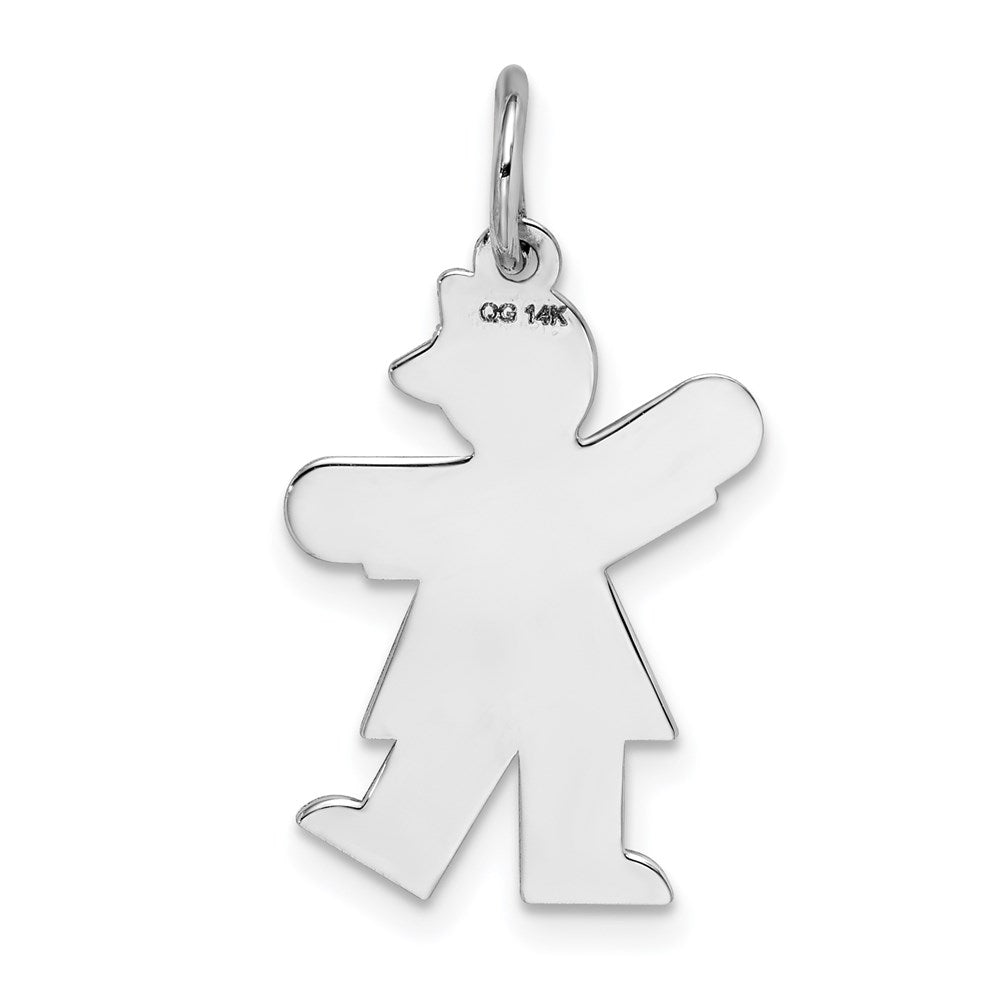 14k White Gold Charm