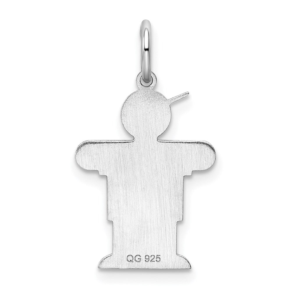 Sterling Silver Rhodium-plated Hugs Charm