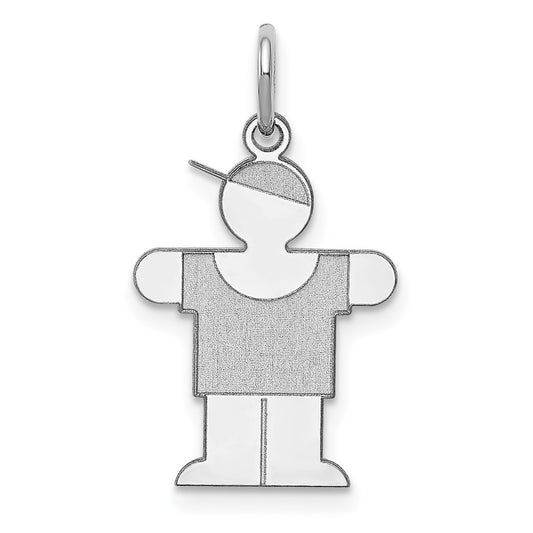 Sterling Silver Rhodium-plated Hugs Charm