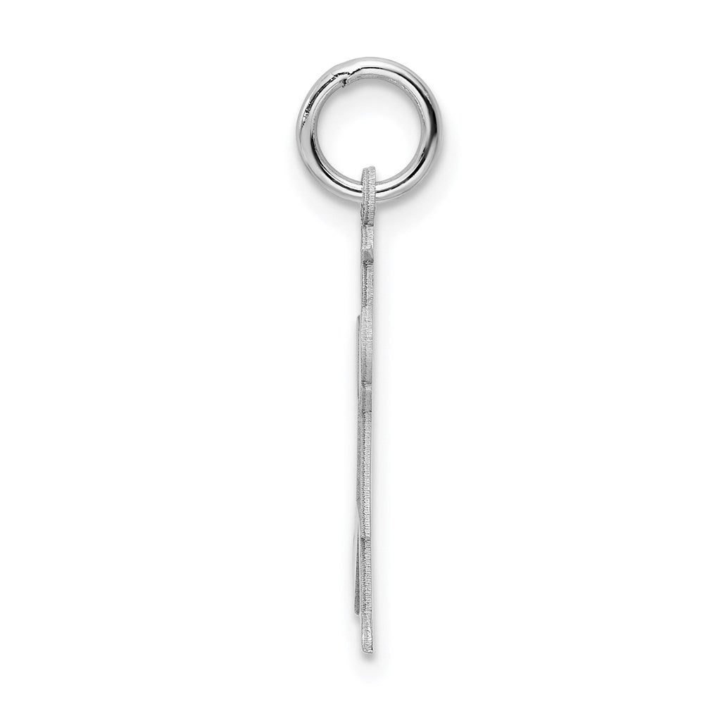 Sterling Silver Rhodium-plated Kiss Charm