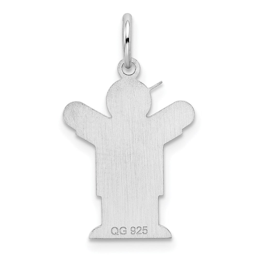 Sterling Silver Rhodium-plated Love Charm