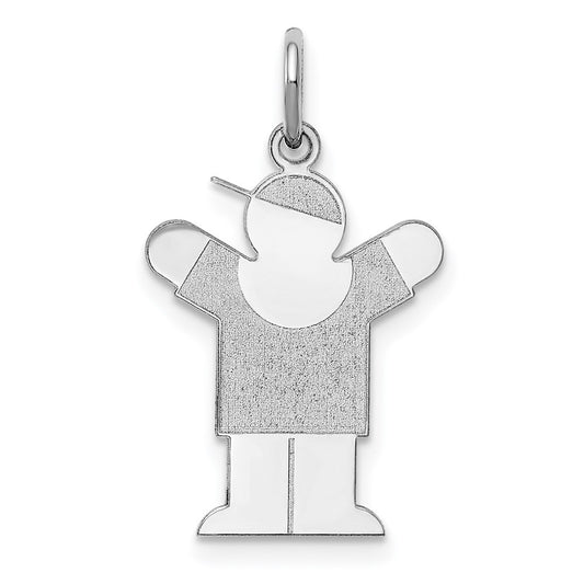 Sterling Silver Rhodium-plated Love Charm