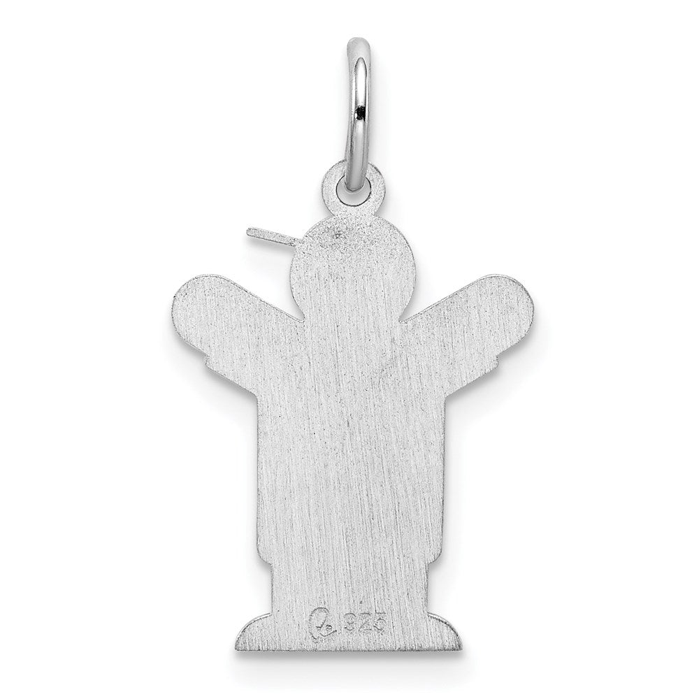 Sterling Silver Rhodium-plated Love Charm