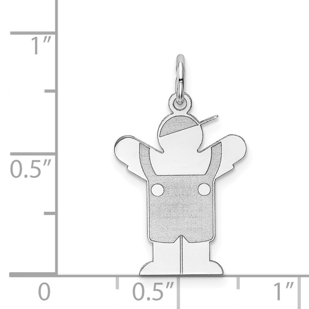 Sterling Silver Rhodium-plated Love Charm
