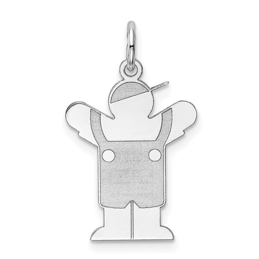 Sterling Silver Rhodium-plated Love Charm