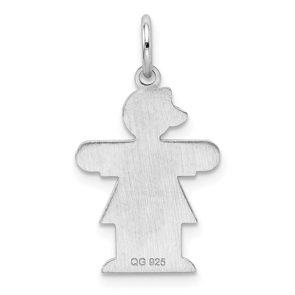 Sterling Silver Rhodium-plated Hugs Charm