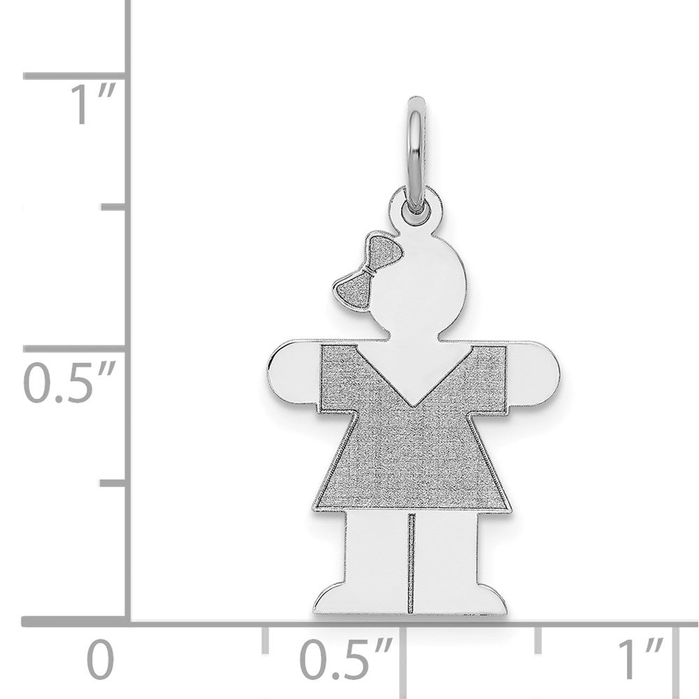 Sterling Silver Rhodium-plated Hugs Charm