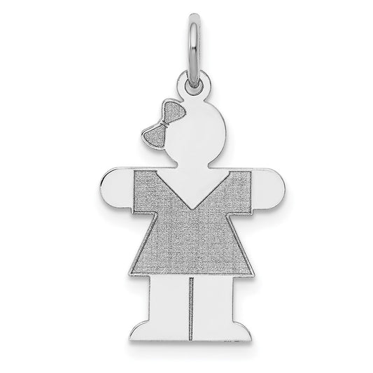 Sterling Silver Rhodium-plated Hugs Charm