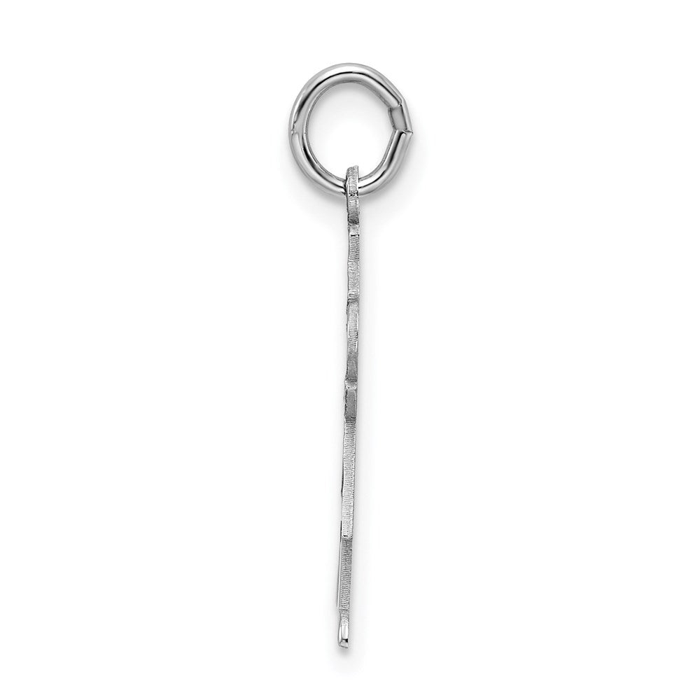 Sterling Silver Rhodium-plated Kiss Charm