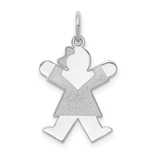 Sterling Silver Rhodium-plated Joy Charm