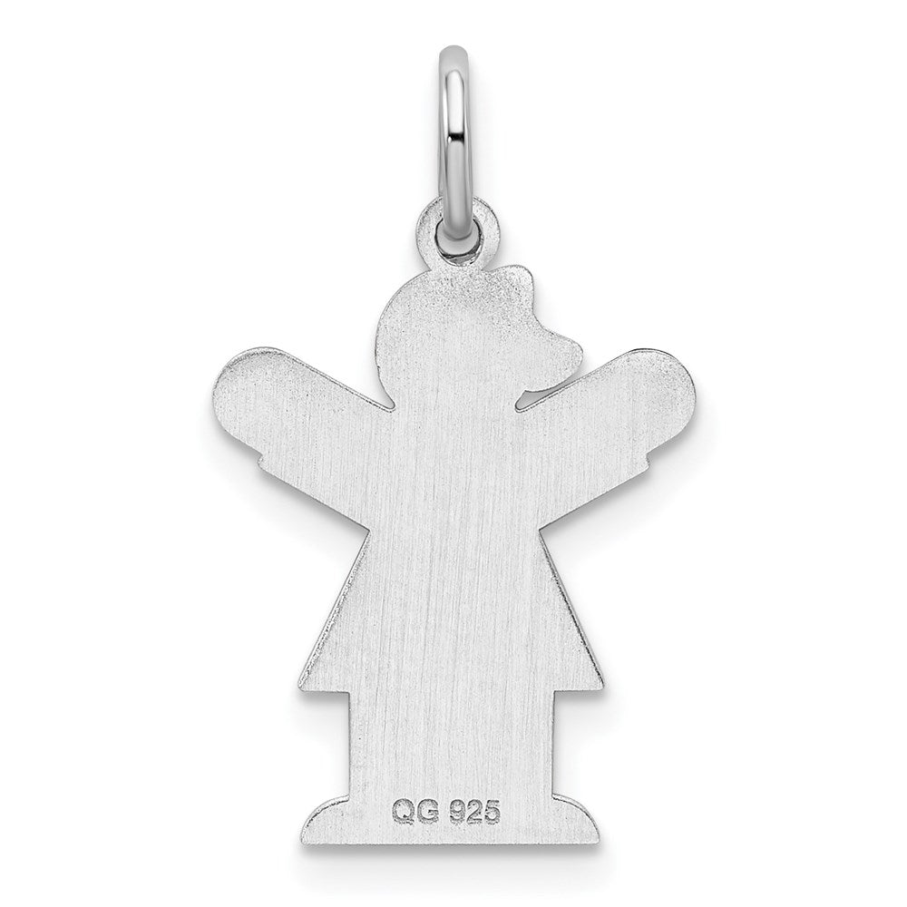 Sterling Silver Rhodium-plated Love Charm