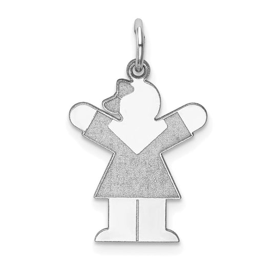 Sterling Silver Rhodium-plated Love Charm