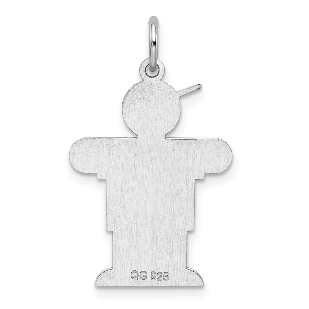 Sterling Silver Rhodium-plated Hugs Charm