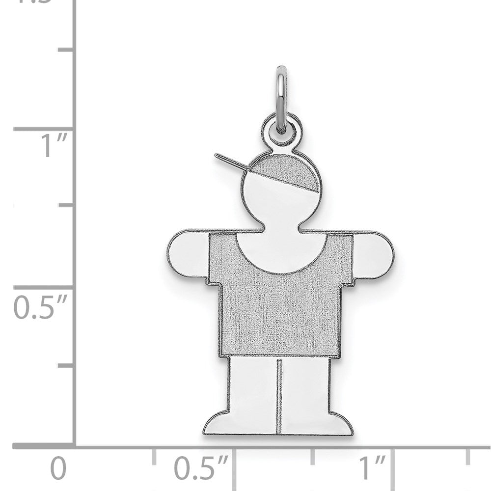 Sterling Silver Rhodium-plated Hugs Charm
